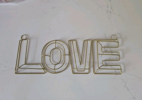 Gold love wall decor - decor, 3d