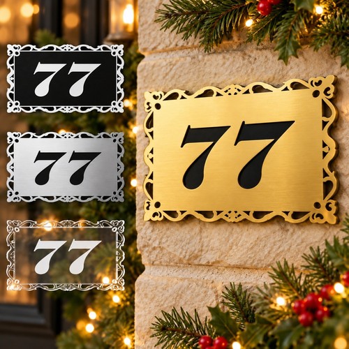 Personalised house number sign - house,