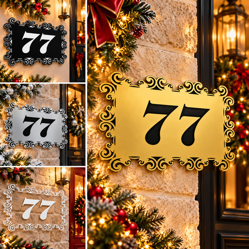 Personalised house number - number, sign