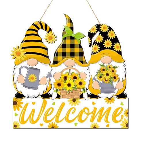 Panelee sunflower welcome door - sunflower,