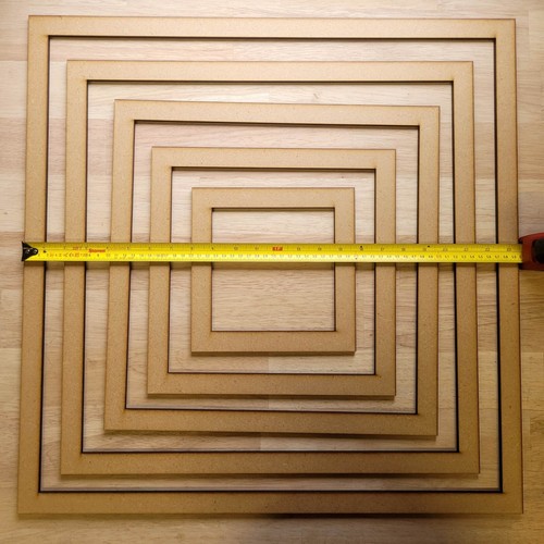 Wooden square craft - wooden, shapes